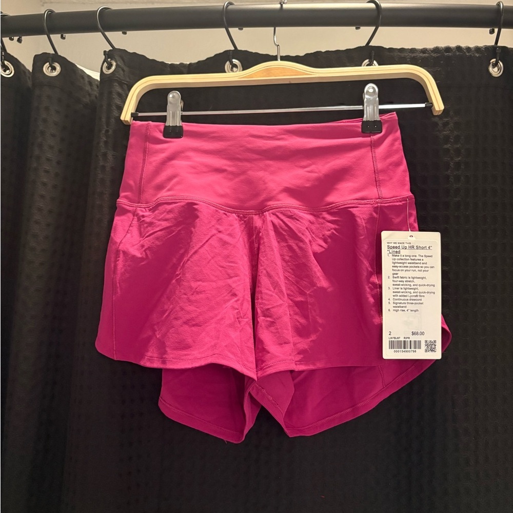 Lululemon Speed Up High-Rise Lined Short 4" Size 2 Color: Ripened Raspberry NWT - Picture 5 of 6